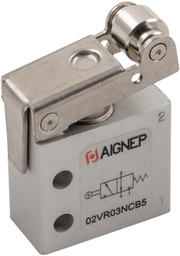 [02VR03NCB5] Microvalvula Rodillo Bidireccional 3/2 M5